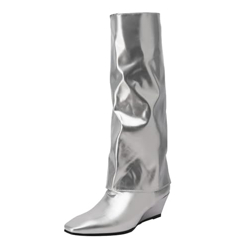 MODSGUE Damen Overknee High Heels Plateau Stiefel Hohe Stiefel Winter Lange Einfarbig Stiefel Mit Reißverschluss Oberschenkel Hohe Bequem Schuhe Stiletto Absatz Lang Boots von MODSGUE