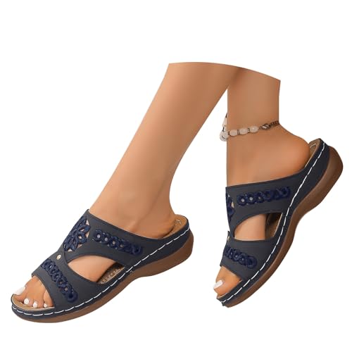 MODSGUE Damen Pantoletten Atmungsaktive Pantoffeln Frauen Plateausandalen Bequeme Hausschuhe Weich Modische Sommerschuhe mit Stoßdämpfung Open Toe Sport Strand Latschen Sandaletten MODSGUE Damen Pantoletten Atmungsaktive Pantoffeln Frauen Plateausandalen Bequeme Hausschuhe Weich Modische Sommerschuhe mit Stoßdämpfung Open Toe Sport Strand Latschen Sandaletten von MODSGUE