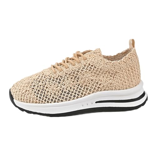 MODSGUE Damen Slip On Sneaker Leichte Atmungsaktiv Sportschuhe Bequem Freizeitschuhe Schuhe OrthopäDische Luftpolster Atmungsaktive Basic Walkingschuhe Barfußschuhe Turnschuhe von MODSGUE