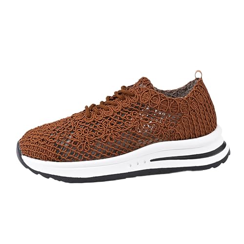 MODSGUE Damen Slip On Sneaker Leichte Atmungsaktiv Sportschuhe Bequem Freizeitschuhe Schuhe OrthopäDische Luftpolster Atmungsaktive Basic Walkingschuhe Barfußschuhe Turnschuhe von MODSGUE
