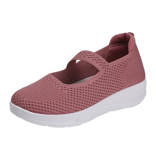 MODSGUE Damen Sneaker Elegante Mesh Freizeitschuhe Mode Sneakers Bequeme rutschfest Turnschuhe Vermascht Wanderschuhe für Older Women von MODSGUE