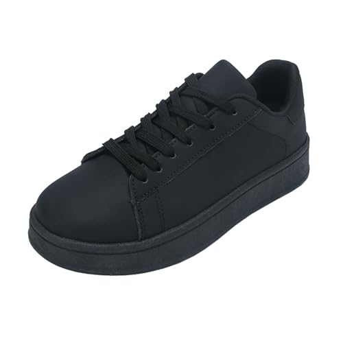 MODSGUE Damen Sneaker PU Leder Unisex Herren Lace-Up Turnschuhe Laufschuhe Sportschuhe Freizeitschuhe Leicht Mode Tennisschuhe Arbeitsschuhe Lässige Basic Einfarbig Wanderschuhe MODSGUE Damen Sneaker PU Leder Unisex Herren Lace-Up Turnschuhe Laufschuhe Sportschuhe Freizeitschuhe Leicht Mode Tennisschuhe Arbeitsschuhe Lässige Basic Einfarbig Wanderschuhe von MODSGUE