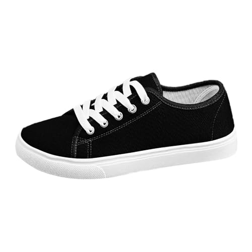 MODSGUE Damen Sneaker PU Leder Unisex Herren Lace-Up Turnschuhe Laufschuhe Sportschuhe Freizeitschuhe Leicht Mode Tennisschuhe Walkingschuhe Einfarbig Wanderschuhe Schwarz MODSGUE Damen Sneaker PU Leder Unisex Herren Lace-Up Turnschuhe Laufschuhe Sportschuhe Freizeitschuhe Leicht Mode Tennisschuhe Walkingschuhe Einfarbig Wanderschuhe Schwarz von MODSGUE