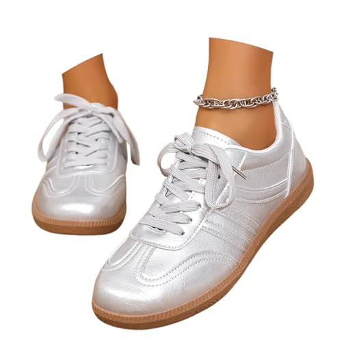 MODSGUE Damen Sneakers Elegante Leichte Komfortable Sportschuhe Freizeitschuhe Wanderschuhe Schnürschuhe für Alltag Handball Skaten mit Arch Support MODSGUE Damen Sneakers Elegante Leichte Komfortable Sportschuhe Freizeitschuhe Wanderschuhe Schnürschuhe für Alltag Handball Skaten mit Arch Support von MODSGUE