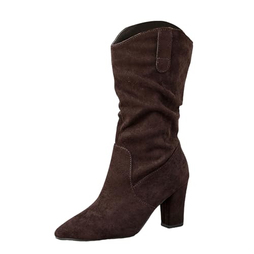 MODSGUE Damen Stiefeletten Elegant Wildleder Halbstiefel Schlupfschuhe Stiefel Halbhohe Bequemer Absatz Ankle Boots Halbhoch Westernstiefel Mit Schnalle Kurzstiefel Winterstiefel MODSGUE Damen Stiefeletten Elegant Wildleder Halbstiefel Schlupfschuhe Stiefel Halbhohe Bequemer Absatz Ankle Boots Halbhoch Westernstiefel Mit Schnalle Kurzstiefel Winterstiefel von MODSGUE