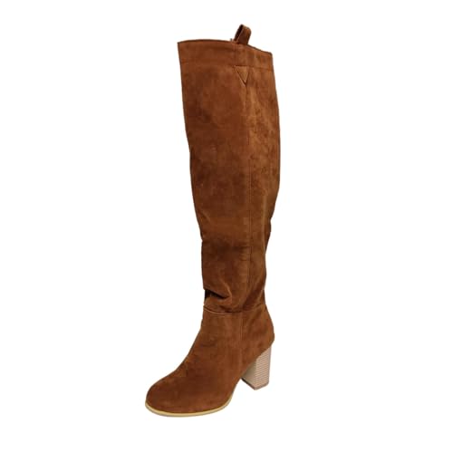 MODSGUE Damen Weitschaftstiefel Langschaftstiefel Schlupfstiefel Long Boots Winter Damenstiefel Bequem Einfarbig Winterstiefel Cowboystiefel Hohe Stiefel Basic Lederstiefel MODSGUE Damen Weitschaftstiefel Langschaftstiefel Schlupfstiefel Long Boots Winter Damenstiefel Bequem Einfarbig Winterstiefel Cowboystiefel Hohe Stiefel Basic Lederstiefel von MODSGUE