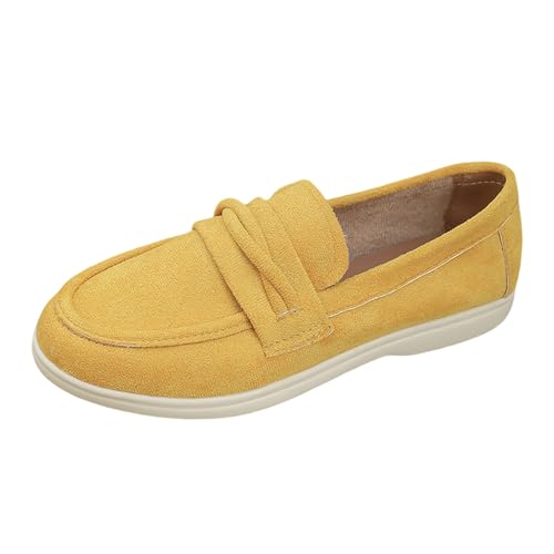 MODSGUE Damen Wildleder Loafers Flache Lässige Schuhe Freizeitschuhe Slip on Round Toe Wanderschuhe Bequeme Slippers Sommer Bootsschuhe Atmungsaktiv Halbschuhe MODSGUE Damen Wildleder Loafers Flache Lässige Schuhe Freizeitschuhe Slip on Round Toe Wanderschuhe Bequeme Slippers Sommer Bootsschuhe Atmungsaktiv Halbschuhe von MODSGUE