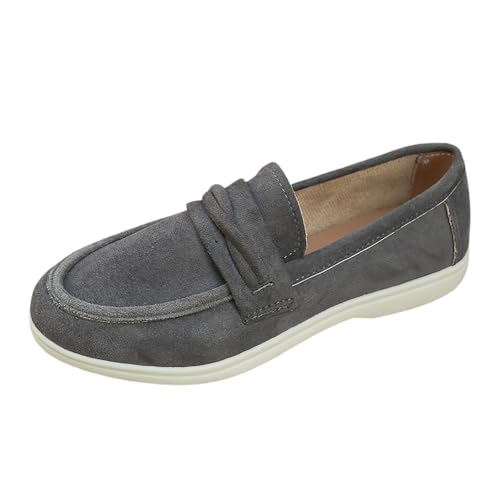 MODSGUE Damen Wildleder Loafers Flache Lässige Schuhe Freizeitschuhe Slip on Round Toe Wanderschuhe Bequeme Slippers Sommer Bootsschuhe Atmungsaktiv Halbschuhe MODSGUE Damen Wildleder Loafers Flache Lässige Schuhe Freizeitschuhe Slip on Round Toe Wanderschuhe Bequeme Slippers Sommer Bootsschuhe Atmungsaktiv Halbschuhe von MODSGUE