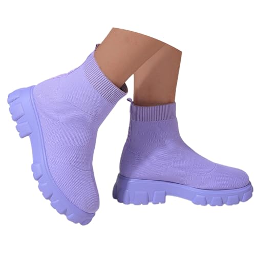 MODSGUE Damen Winterstiefel Kurz Winterschuhe Wasserdicht Warm Gefütterte Schneestiefel Winter Kurzschaft Stiefel Breit Outdoor Bequem Baisc Rutschfeste Stiefel Boots von MODSGUE