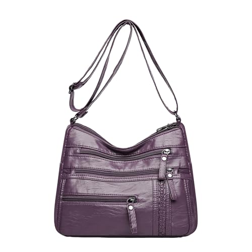 MODSGUE Frauen Taschen Modische Mittlere Mutter Taschen Große Kapazität Schulter Umhängetaschen Casual Frauen Taschen Friseur Taschen Werkzeug (Purple, One Size) von MODSGUE