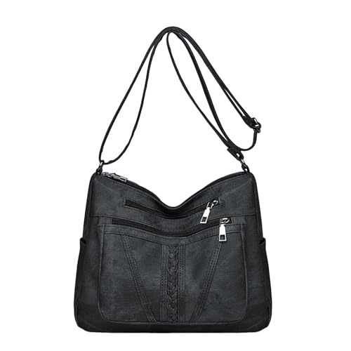 MODSGUE Frauen Taschen Modische Mittlere Mutter Taschen Große Kapazität Schulter Umhängetaschen Casual Frauen Taschen Taschen Regenschirm (Black, One Size) von MODSGUE