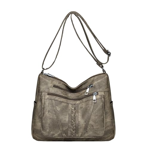 MODSGUE Frauen Taschen Modische Mittlere Mutter Taschen Große Kapazität Schulter Umhängetaschen Casual Frauen Taschen Taschen Regenschirm (Khaki, One Size) von MODSGUE