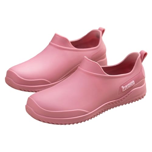MODSGUE Gummistiefel Damen,Flach Gummistiefel Damen Kurze, Antie-Rutsch Halbhoch Stylische Boots Wasserdicht Rutschfest Geeignet Regentag Rutschiger Boden Herbst Winter Gartenschuhe von MODSGUE