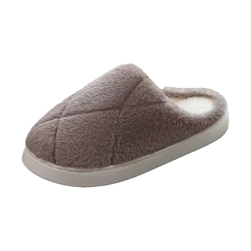 MODSGUE Hausschuhe Damen Plüsch Pantoffeln, Rückstellschaum Winter Slippers Warmer Hausschlappen Kuschelige rutschfest Puschen Flauschige Bequeme Schlappen Flache Hüttenschuhe von MODSGUE
