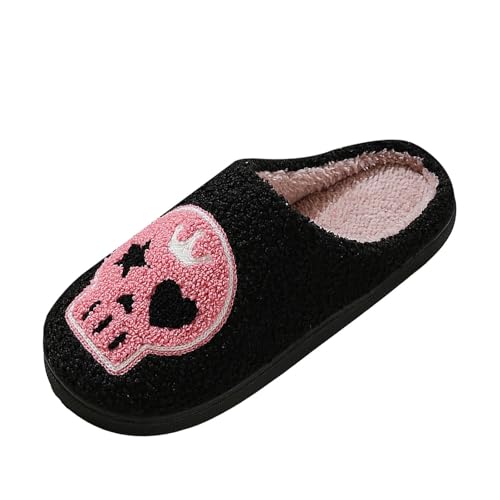 MODSGUE Hausschuhe Damen Plüsch Winter, Warme Pantoffeln Slippers Damen, Flauschige Weiche Rutschfeste Hauspantoffeln Gruselige Halloween Schuhe für Innenbereich von MODSGUE