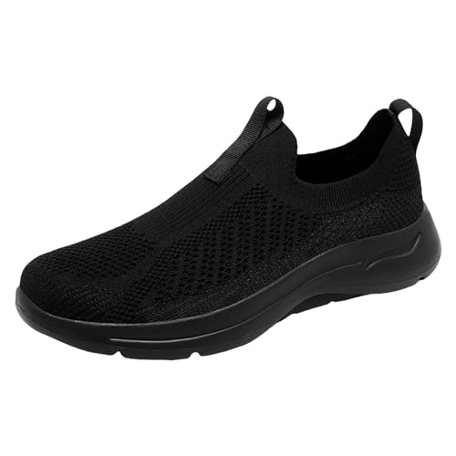 MODSGUE Herren Bequem Orthopädische Sneakers Mesh Leichte Atmungsaktiv Freizeitschuhe Outdoor Gestrickte Loafers Gehen Flache Schuhe Laufschuhe Orthopädische Elegant Gym Turnschuhe von MODSGUE