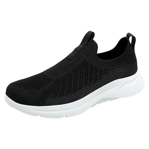 MODSGUE Herren Bequem Orthopädische Sneakers Mesh Leichte Atmungsaktiv Freizeitschuhe Outdoor Gestrickte Loafers Gehen Flache Schuhe Laufschuhe Orthopädische Elegant Gym Turnschuhe von MODSGUE
