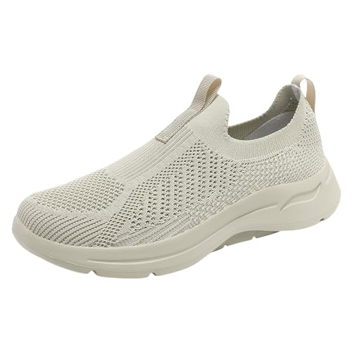 MODSGUE Herren Bequem Orthopädische Sneakers Mesh Leichte Atmungsaktiv Freizeitschuhe Outdoor Gestrickte Loafers Gehen Flache Schuhe Laufschuhe Orthopädische Elegant Gym Turnschuhe von MODSGUE