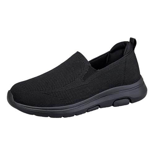 MODSGUE Herren Bequem Slip On Sneakers Mesh Leichte Atmungsaktiv Freizeitschuhe Outdoor Gestrickte Loafers Gehen Flache Schuhe Laufschuhe Orthopädische Elegant Gym Turnschuhe von MODSGUE