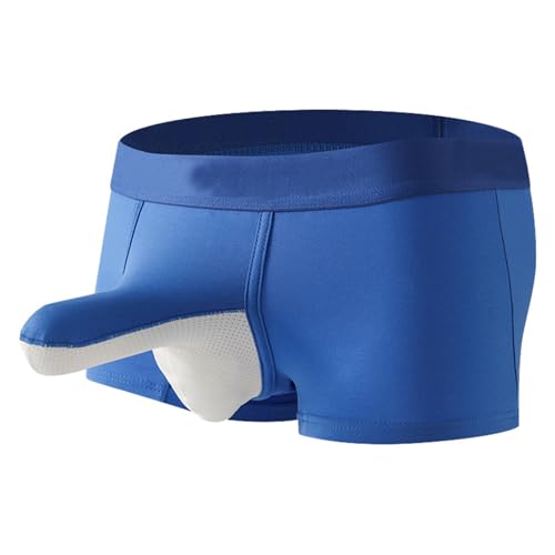 MODSGUE Herren Boxershorts Boxer Unterwäsche Pants Unterhosen Halb-Transparent Männer Elefant Boxershorts Trunk mit Penishülle Männlichen Höschen EIS Seide Dessous von MODSGUE