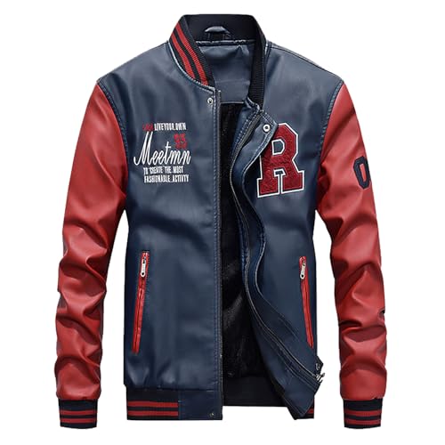 MODSGUE Herren College Jacke Übergangsjacke Damen Freizeit Jacke Harajuku Stil Sportjacke Bequem Streetwear Stehkragen Herbst Frühling mit Taschen von MODSGUE