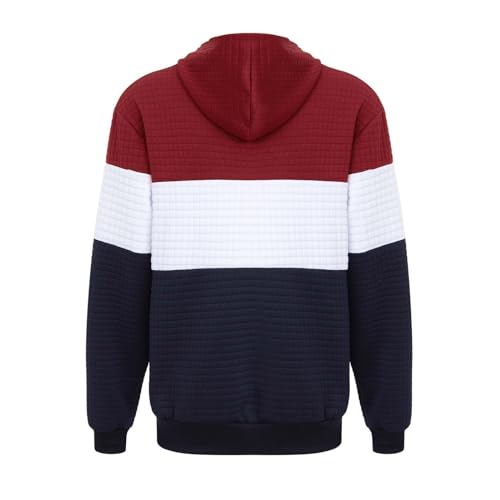 MODSGUE Herren-Pullover mit Kapuze, lässig, sportlich, mit Tasche, Buchstaben-Aufdruck Schwarze Hoodies (Red, XL) von MODSGUE