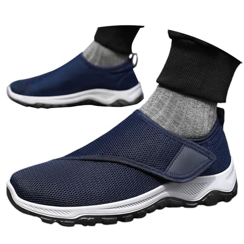 MODSGUE Herren Slip on Sneakers Bequem Schuhe Ohne SchnüRsenkel Mesh Leichte Stoffschuhe Memory Foam Schlupfschuhe SchlüPfen Herren Laufschuhe Orthopädische Atmungsaktiv Elegant Gym Turnschuhe von MODSGUE