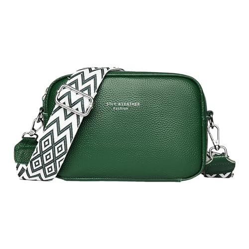 MODSGUE Kleine quadratische Tasche, weiche Umhängetasche aus Leder, Frühlingsmodell, weibliche Umhängetasche Schwarze Jogginghose Damen Mit Taschen (Green, One Size) von MODSGUE