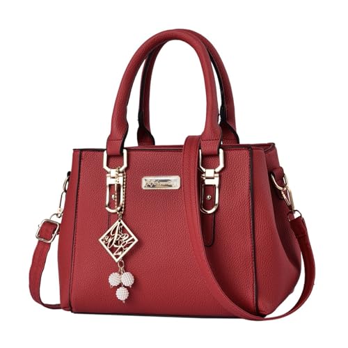 MODSGUE Lässige Umhängetasche aus mit großer Kapazität Handtasche Mode Damentasche Damen Jogginghose Mit Reißverschluss Taschen (Red, One Size) von MODSGUE