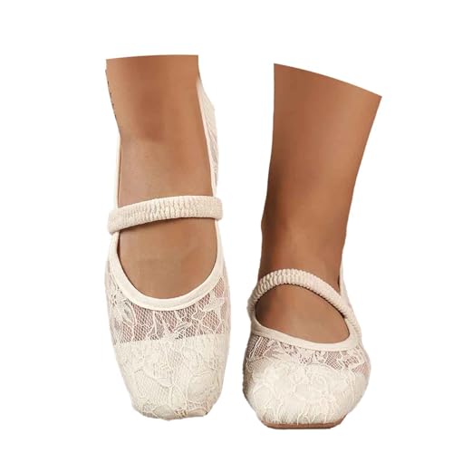 MODSGUE Mädchen Ballettschuhe,Elastische Leinen Geteilte Sohle Ballettschläppchen Sommer Basic Einfarbig Ballet Schuhe Ballettschuhe für Erwachsene von MODSGUE