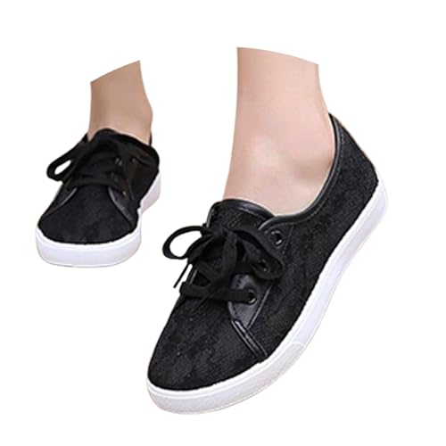 MODSGUE Oktoberfest Trachten Sneaker Damen Spitzen Trachtenschuhe Mesh Atmungsaktive Turnschuhe Sport Elegante Schuhe Freizeitschuhe Outdoor Einfarbig Sportschuhe von MODSGUE