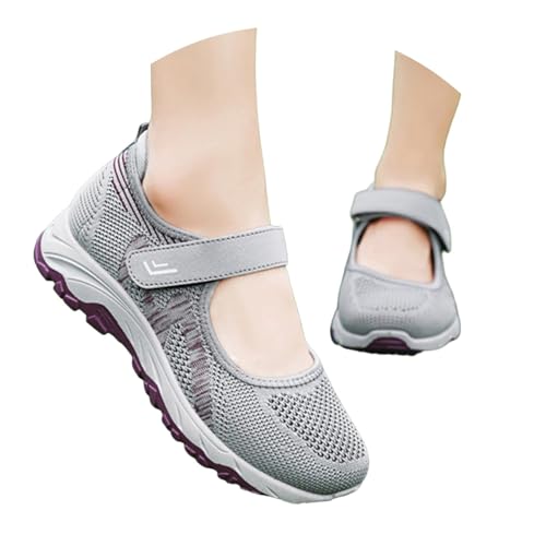 MODSGUE Orthopädische Schuhe Damen Sommerschuhe Leicht Walkingschuhe Bequem Weite H Sommerschuhe Krankenschwester Schuhe Atmungsaktives Vermascht Wanderschuhe Memory Schaum Sneaker Sportschuhe von MODSGUE