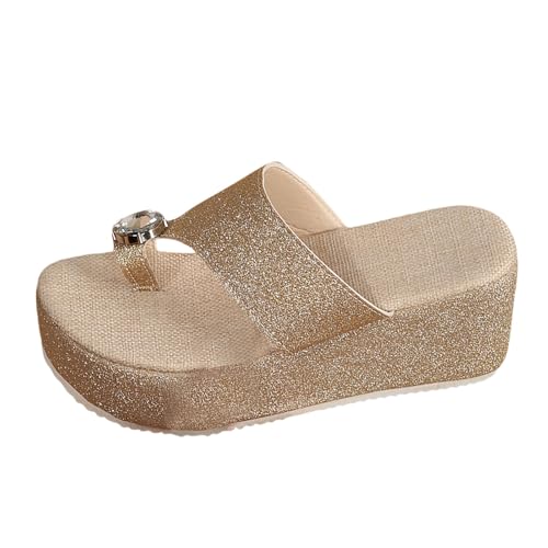 MODSGUE Sandalen Damen Sommer Waschbare Slingback Sandalen Breite Füße Plateau Slide Fußbett Weiche Fussbett Sommerschuhe Casual Elegant Offene Zehen Hausschuhe Locker Atmungsaktive Strandschuhe von MODSGUE