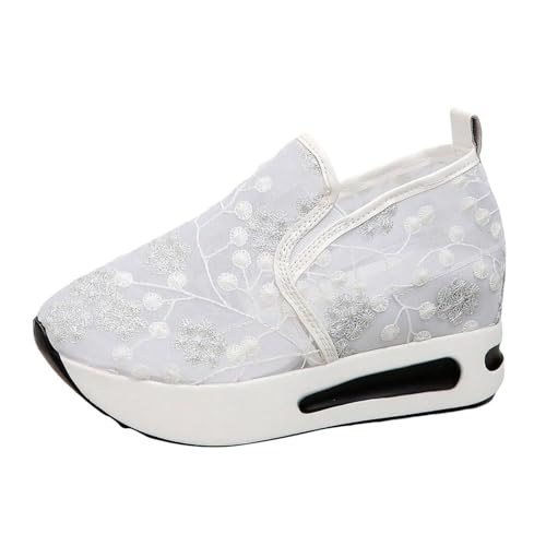 MODSGUE Schuhe Damen Sneaker Günstig Weiche Schuhe für Damen, Atmungsaktiv, Gewebt, zum Gehen, Slip-On-Schaumstoffschuhe, Hände, Slip-In-Sneaker für Teenager Mädchen von MODSGUE