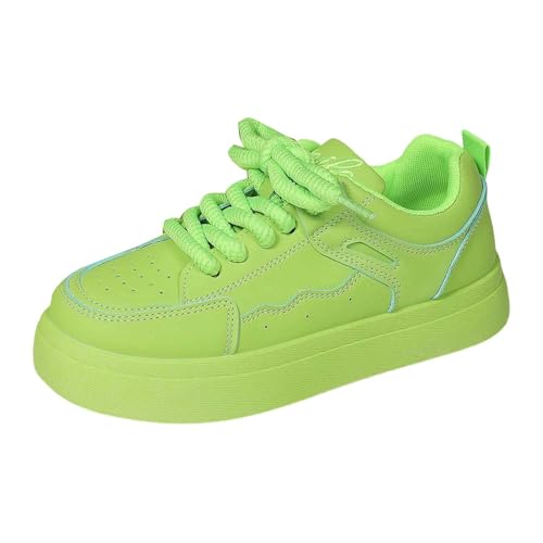 MODSGUE Schuhe Damen Sneaker Party Turnschuhe Festliche Silvester Stiefeletten Elegant Karneval Laufschuhe Einfarbig Freizeitschuhe Bequem Rave Brautschuhe Flach Damenschuhe von MODSGUE