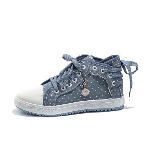 MODSGUE Sneaker Damen Halbhoch Spitze Mesh Sportschuhe High Top Flache Turnschuh Walking Schnürschuhe Atmungsaktive Leinenschuhe Damenschuhe Bequem Hochzeitsschuhe Trachtenschuhe von MODSGUE