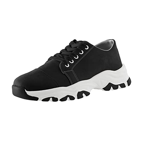 MODSGUE Sneaker Damen Schuhe Turnschuhe Laufschuhe Slip On,Freizeitschuhe Damen,Feine Schuhe,Nachhaltige Sportschuhe,Plateau Winter Braut Stoffschuhe Schwarz von MODSGUE