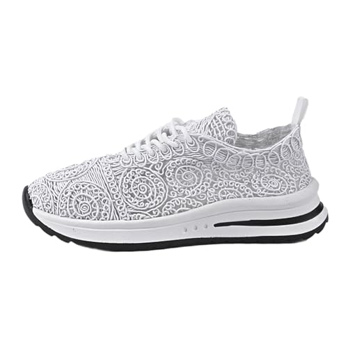 MODSGUE Sneaker Damen Weiß Sommer Leicht Weich Weisse Freizeitschuhe Schwarz Lässige Flache Stoffschuhe Modische Atmungsaktiv Turnschuhe Laufschuhe Sportlich Flache Schuhe mit Spitze Bestickt MODSGUE Sneaker Damen Weiß Sommer Leicht Weich Weisse Freizeitschuhe Schwarz Lässige Flache Stoffschuhe Modische Atmungsaktiv Turnschuhe Laufschuhe Sportlich Flache Schuhe mit Spitze Bestickt von MODSGUE