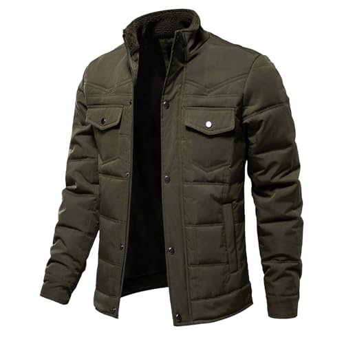 MODSGUE Softshelljacke Für Herren Vintage Übergangsjacke Große Größen Jacket Einfarbig Teddyfleece Jacke Große Größen Mantel Party Mantal Soft Coat Party Übergangsmantel Weisses von MODSGUE