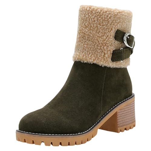 MODSGUE Stiefeletten Damen Grace Schneestiefel Gefüttert Winterschuhe Ankle Boots Wasserdicht Warm Winterboots Snowboot Mit Futter Herbst Winter Winterstiefel Komfort Stiefel von MODSGUE