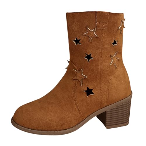MODSGUE Stiefeletten Damen Herbst Wildleder Cowboystiefel Damen Halbstiefel Schlupfschuhe Winter Stiefel Kurzstiefel Übergangsstiefel Blockabsatz Ankle Boots MODSGUE Stiefeletten Damen Herbst Wildleder Cowboystiefel Damen Halbstiefel Schlupfschuhe Winter Stiefel Kurzstiefel Übergangsstiefel Blockabsatz Ankle Boots von MODSGUE