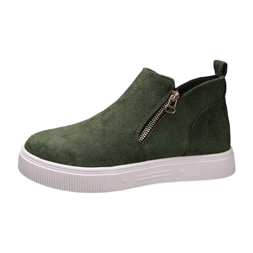 MODSGUE Stiefeletten Damen Hohe Sneaker mit Reissverschluss, High Top Laufschuhe Frauen Ankle Boots Bequem Kurzstiefel Winter Damenschuhe Wildleder Stiefel MODSGUE Stiefeletten Damen Hohe Sneaker mit Reissverschluss, High Top Laufschuhe Frauen Ankle Boots Bequem Kurzstiefel Winter Damenschuhe Wildleder Stiefel von MODSGUE