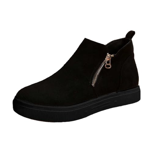 MODSGUE Stiefeletten Damen Hohe Sneaker mit Reissverschluss, High Top Laufschuhe Frauen Ankle Boots Bequem Kurzstiefel Winter Damenschuhe Wildleder Stiefel MODSGUE Stiefeletten Damen Hohe Sneaker mit Reissverschluss, High Top Laufschuhe Frauen Ankle Boots Bequem Kurzstiefel Winter Damenschuhe Wildleder Stiefel von MODSGUE