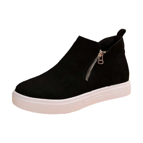 MODSGUE Stiefeletten Damen Hohe Sneaker mit Reissverschluss, High Top Laufschuhe Frauen Ankle Boots Bequem Kurzstiefel Winter Damenschuhe Wildleder Stiefel MODSGUE Stiefeletten Damen Hohe Sneaker mit Reissverschluss, High Top Laufschuhe Frauen Ankle Boots Bequem Kurzstiefel Winter Damenschuhe Wildleder Stiefel von MODSGUE
