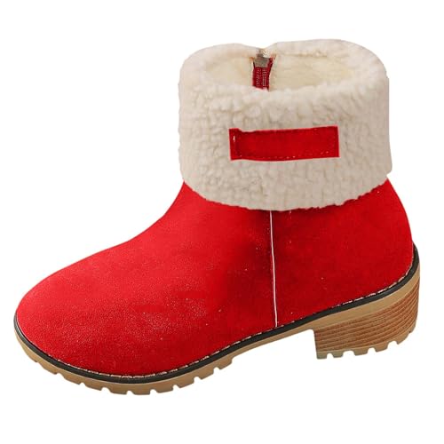 MODSGUE Stiefeletten Damen Schneestiefel Gefüttert Winterschuhe Ankle Boots Herbst Winter Winterstiefel Bequem Wasserdicht Warm Snowboot Komfort Stiefel Kunstleder Winterboots von MODSGUE