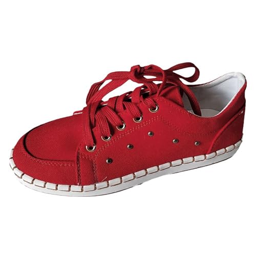 MODSGUE Trachten Sneaker Damen Spitzen Flach Trachtenschuhe Dirndl Schuhe Mesh Atmungsaktive Brautschuhe Hochzeitsschuhe Turnschuhe Bequem Stoffschuhe Oktoberfest Outdoor von MODSGUE