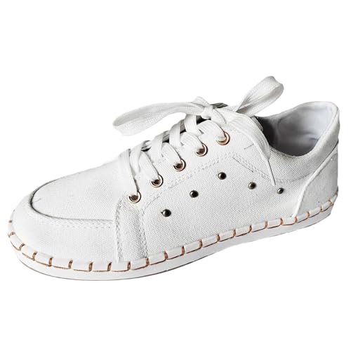 MODSGUE Trachten Sneaker Damen Spitzen Flach Trachtenschuhe Dirndl Schuhe Mesh Atmungsaktive Brautschuhe Hochzeitsschuhe Turnschuhe Bequem Stoffschuhe Oktoberfest Outdoor von MODSGUE