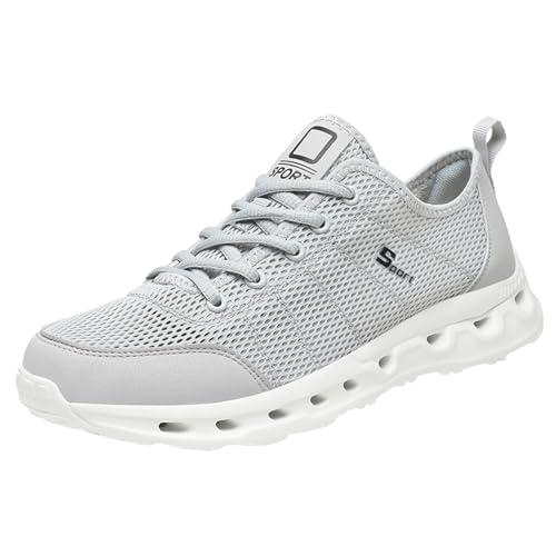 MODSGUE Wanderschuhe Herren Laufschuhe Sicherheitsschuhe Leicht Komfort Luftkissen Sportschuhe Schutzschuhe Bequeme Tennis Walkingschuhe Orthopädische Arbeitsschuhe von MODSGUE