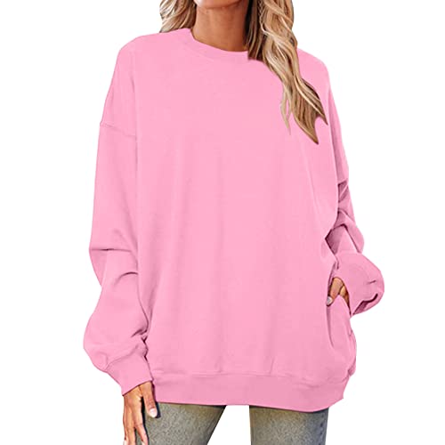 MODSGUE Womens Daily Print Sweatshirt Long Pullover Letter Print O Neck Printing Langarm Damen Skateboard Hoodie Damenbluse Roter Damen Pulli von MODSGUE