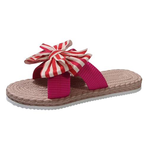 Pantoletten Damen Sommer Sandalen Sommerschuhe Pantoffel Weich Rutschfest Strandschuhe Mit Schleife Hausschuhe Bohemien Blume Slippers MäDchen Flacheschuhe Strand Outdoor Pantoletten Damen Sommer Sandalen Sommerschuhe Pantoffel Weich Rutschfest Strandschuhe Mit Schleife Hausschuhe Bohemien Blume Slippers MäDchen Flacheschuhe Strand Outdoor von MODSGUE